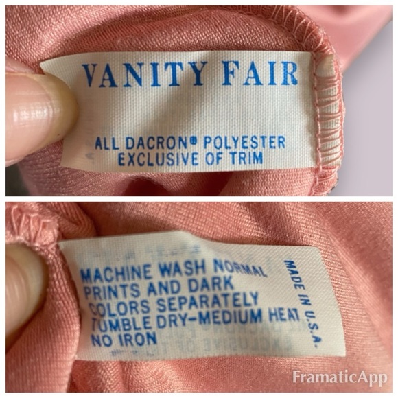 Vanity Fair Vintage Old Hollywood Pink Velour Satin Trim Robe SZ L - Picture 9 of 12